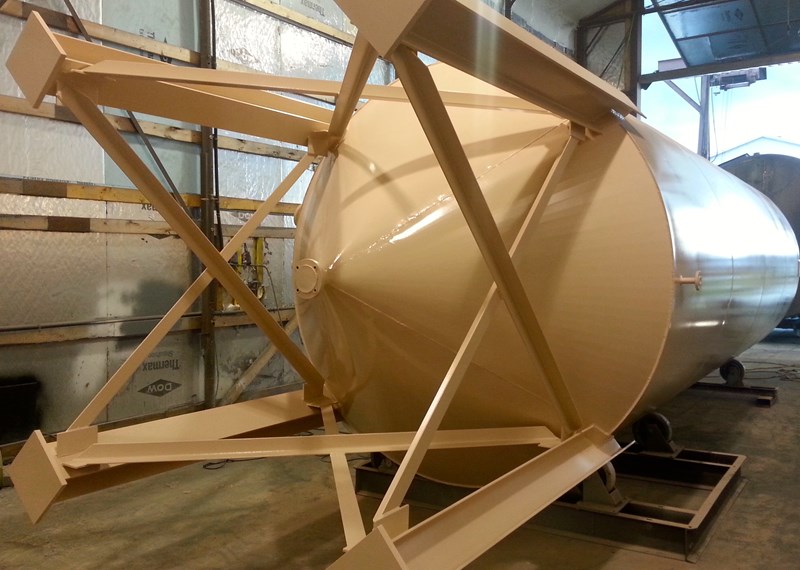 Cone Bottom Postive Drain Steel Storage Tank